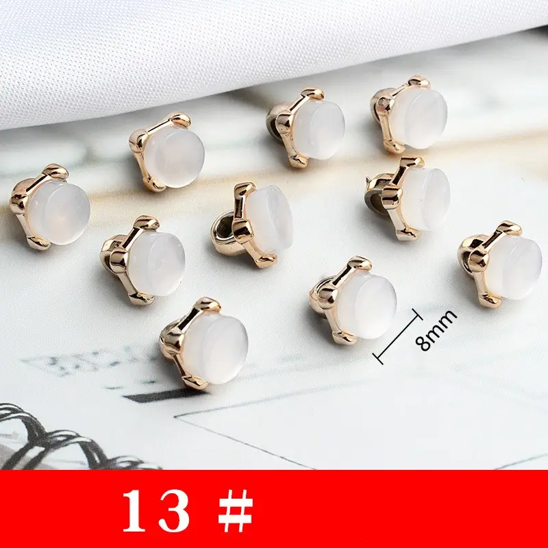Lot de 100 boutons de résine de perle, model13, en plastique de polyester, 10mm