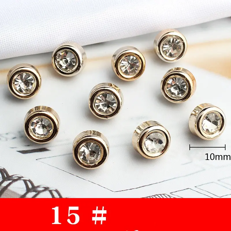 Lot de 100 boutons de résine de perle, model 15, en plastique de polyester, 10mm