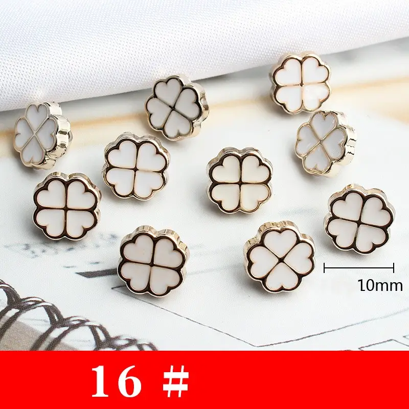 Lot de 100 boutons de résine de perle, model 16, en plastique de polyester, 10mm