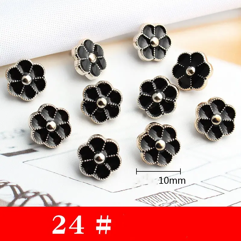 Lot de 100 boutons de résine de perle, model 24, en plastique de polyester, 10mm
