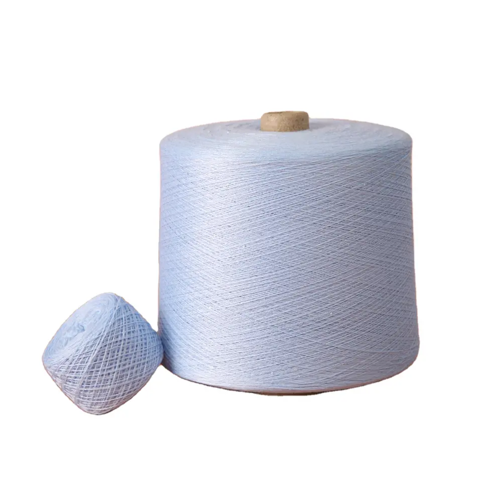 Bobine de fil fantaisie, coloré teint à la main, laine, nylon, paillettes,