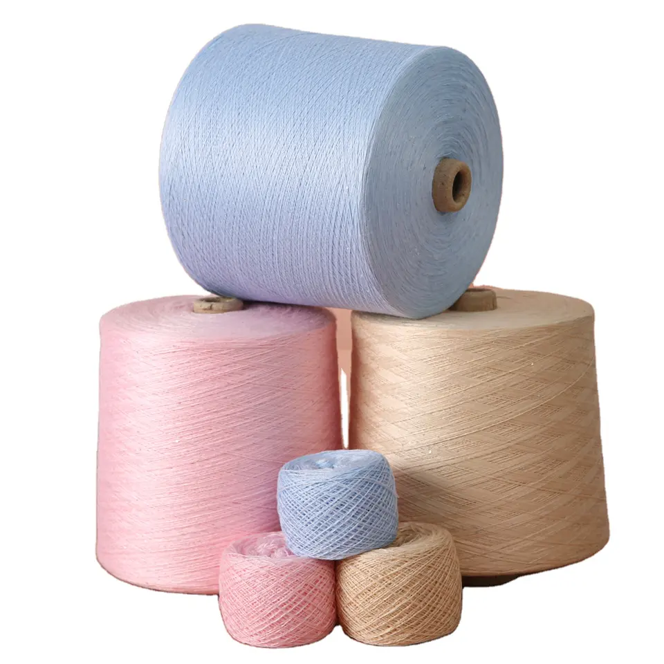 Lot de 3Fils à tricoter, noyau de filage teint_Torsion: 355/TPM