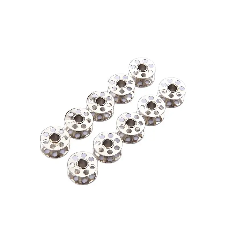 Lot de 10 bobines en métal de couture, en acier inoxydable