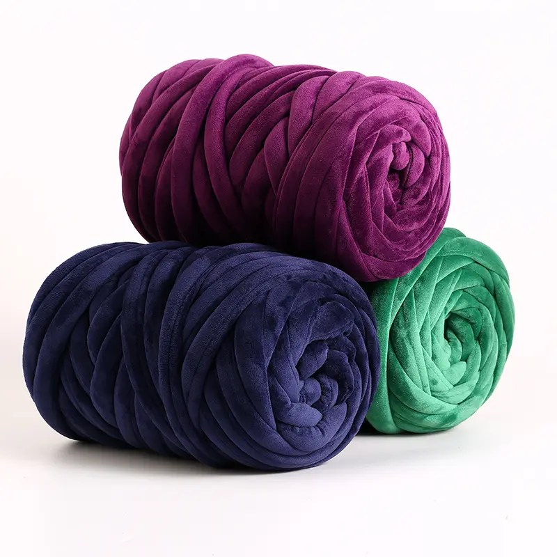 Lot de 3 rouleaux Fil de tube de velours épais géant