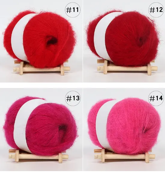 Lot de 4 Rouleaux de Fil à tricoter, laine mélangé