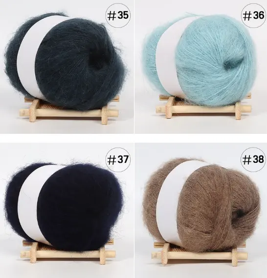 Lot de 4 Rouleaux de Fil à tricoter, laine mélangé